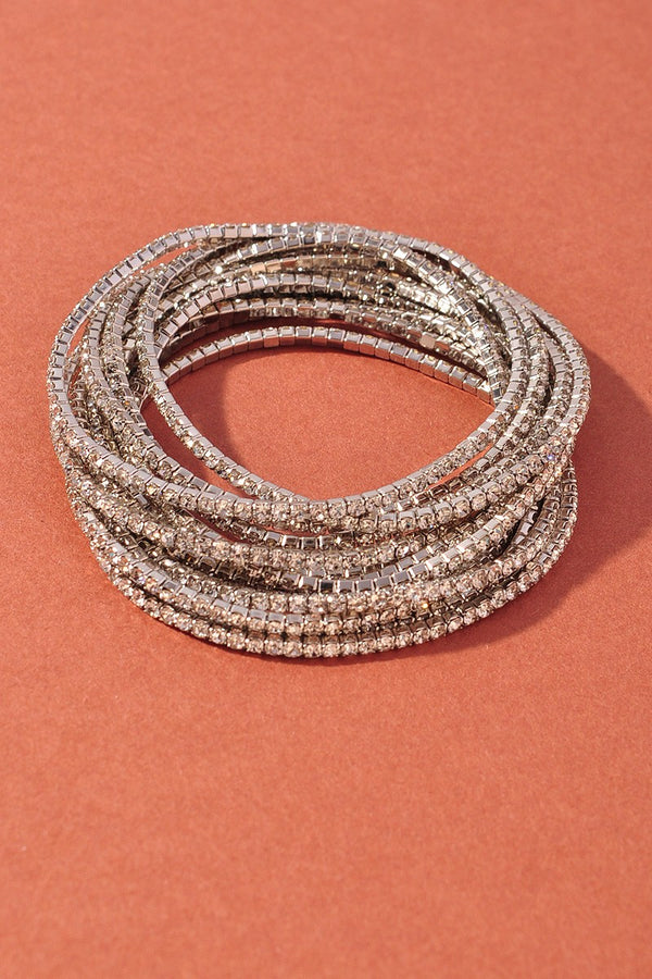 Rhinestone Stretch Bracelet Set