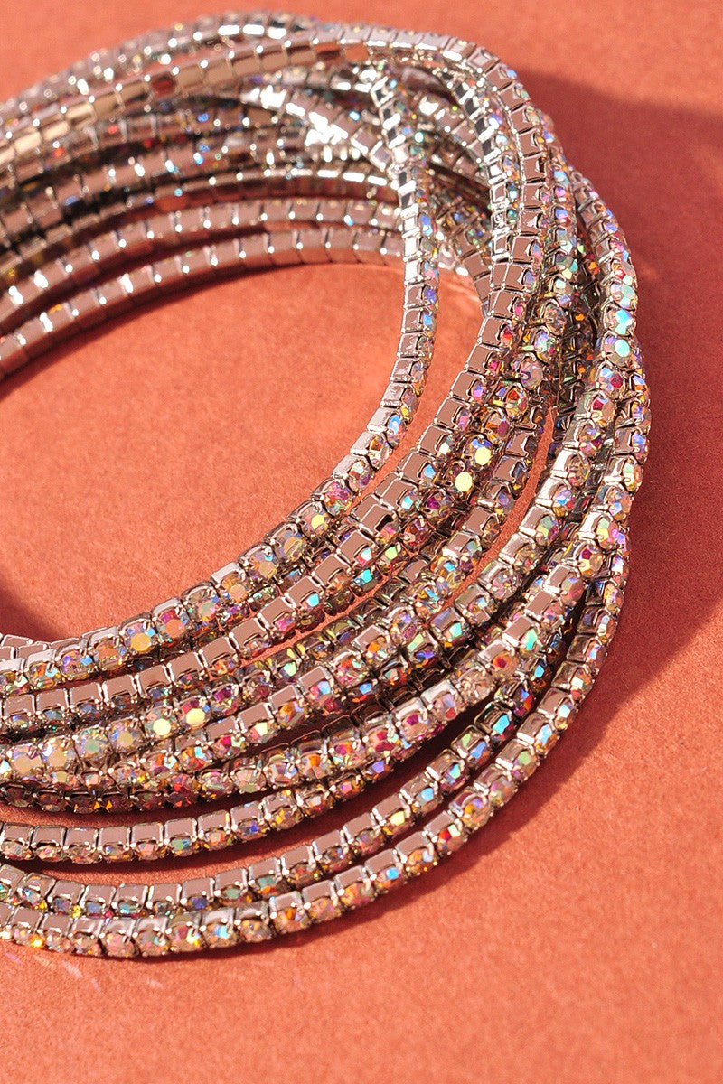 Rhinestone Stretch Bracelet Set