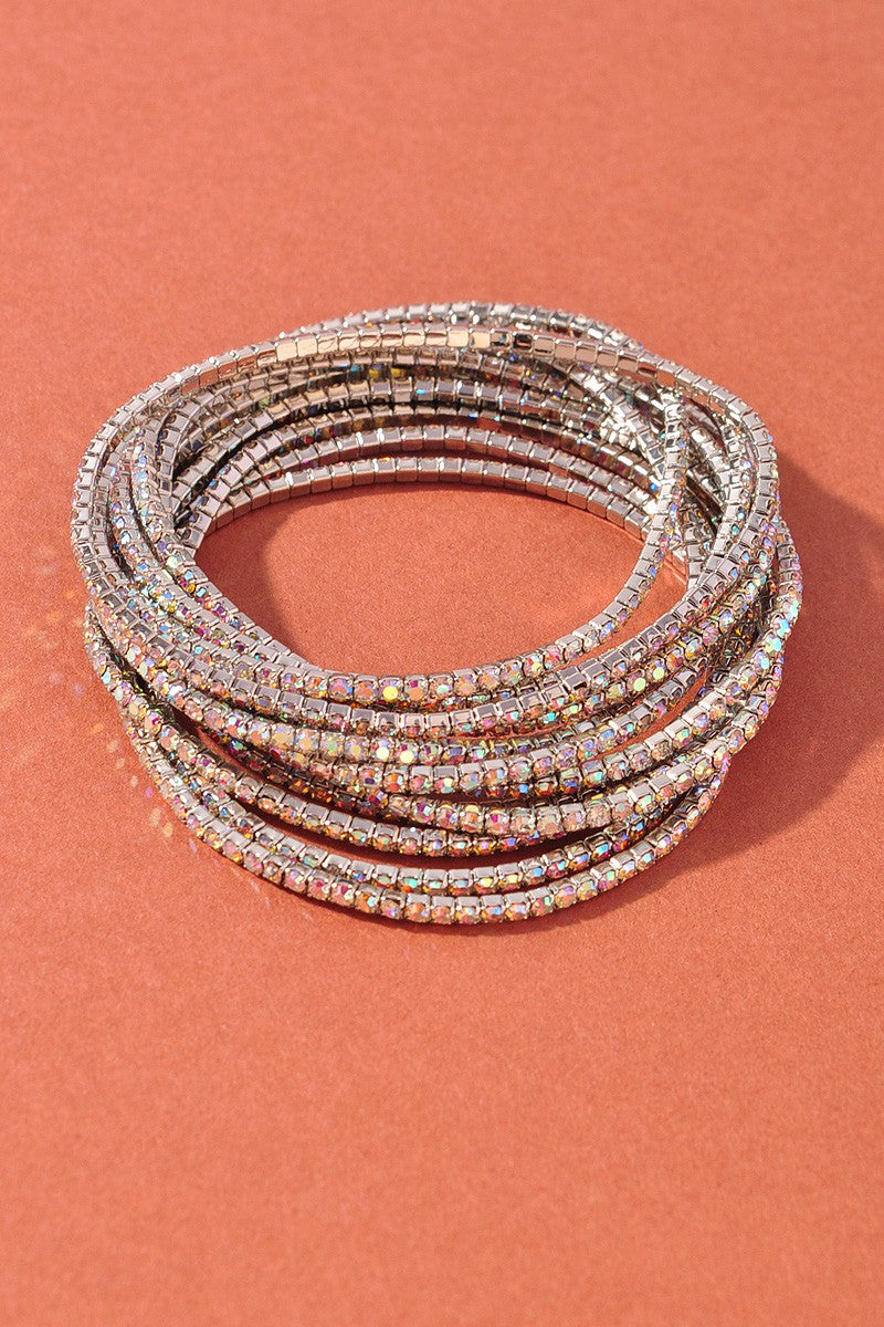 Rhinestone Stretch Bracelet Set