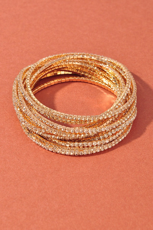 Rhinestone Stretch Bracelet Set