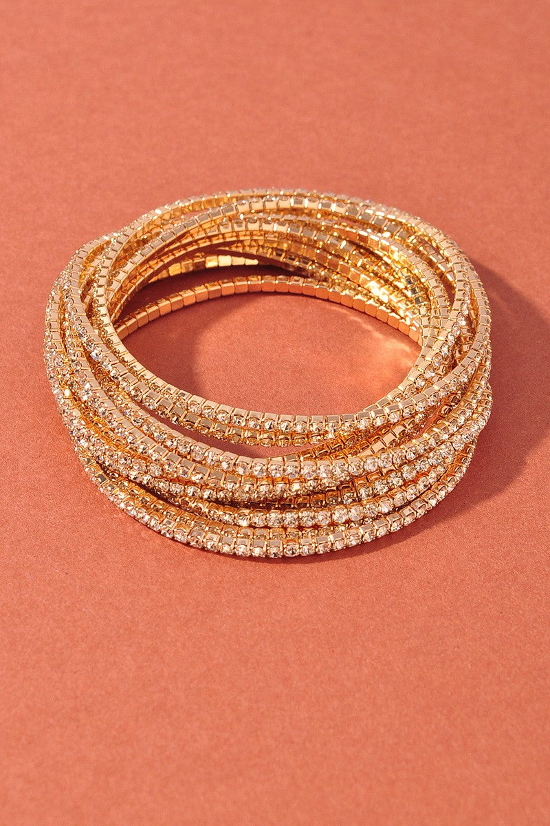 Rhinestone Stretch Bracelet Set