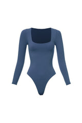 Square Neck Long Sleeve Bodysuit