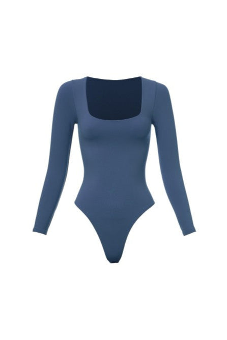 Square Neck Long Sleeve Bodysuit