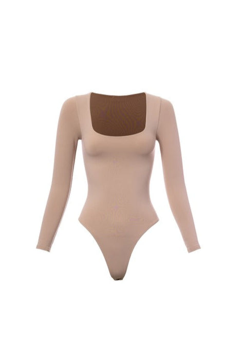 Square Neck Long Sleeve Bodysuit