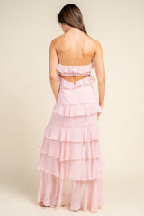 Ellis Chiffon Ruffle Maxi Dress