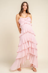 Ellis Chiffon Ruffle Maxi Dress