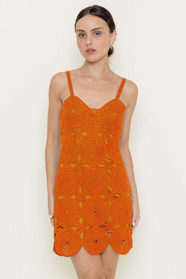 June Crochet Mini Dress