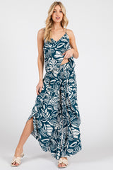 Woven Front Split Thigh Pants