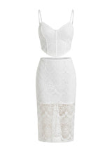 Kaia Crochet Midi Skirt Set