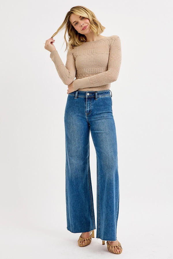 High Rise Wide Jeans