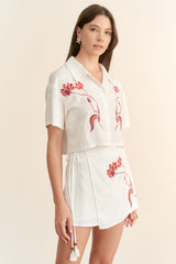 Blossom Linen Skort Set