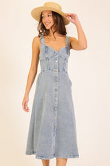 Lina Denim Midi Dress