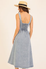 Lina Denim Midi Dress