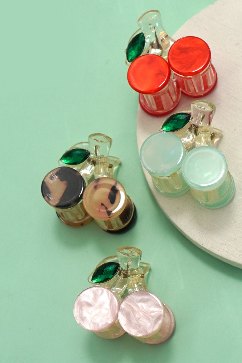 Cherry Hair Claw Clips