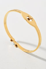 Rhinestone H Cuff Bracelet