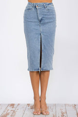 Ellie Denim Midi Skirt
