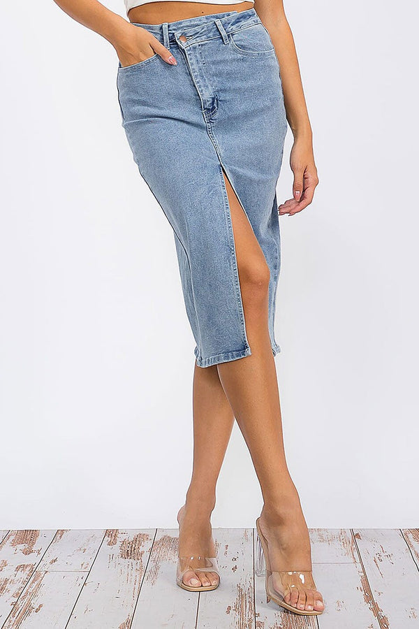 Ellie Denim Midi Skirt