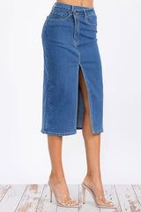 Ellie Denim Midi Skirt