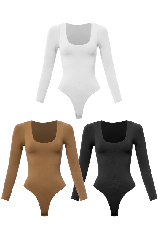 Round ScoopNeck Long Sleeve Bodysuit