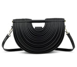 Metallic Arc-shaped Handbag