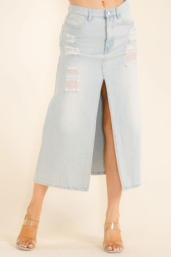 Claire Denim Maxi Skirt