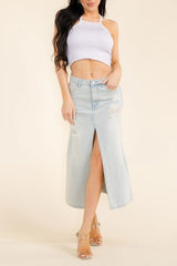 Claire Denim Maxi Skirt