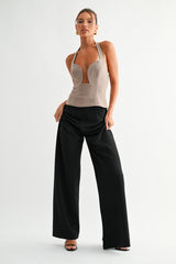 Nora Halter Peplum Top