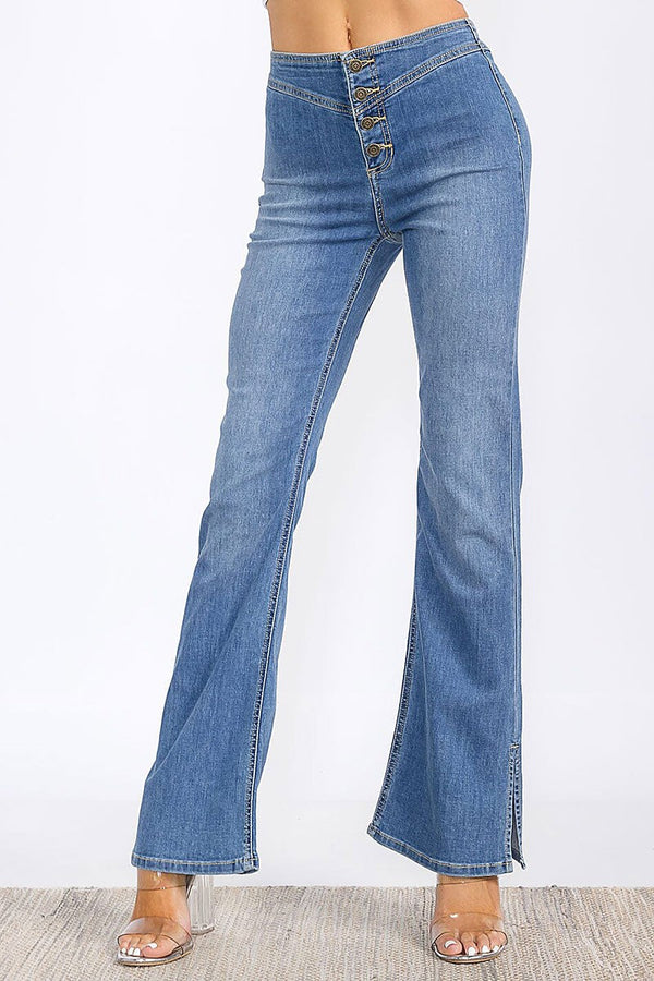 Button Closure Jeans