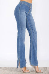 Button Closure Jeans