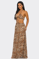 Jane Leopard Print Maxi Dress
