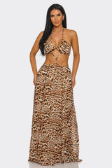 Jane Leopard Print Maxi Dress