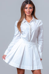 Isabella Collar Top & Skirt Set