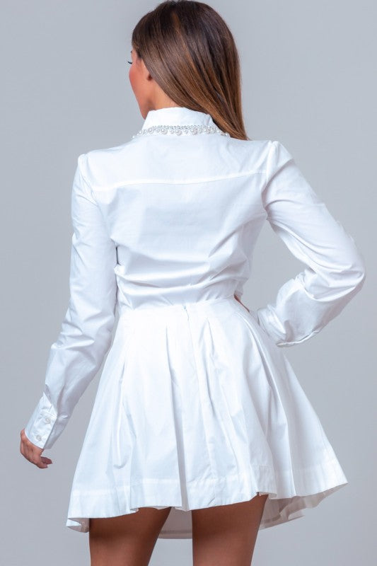 Isabella Collar Top & Skirt Set