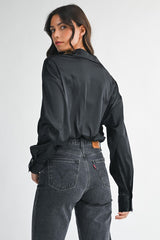 Satin Long Sleeve Bodysuit