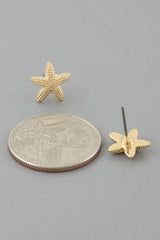 Beaded Starfish Stud Earrings
