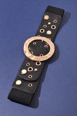 Round Buckle Elastic Belt