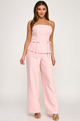 Sara Bow Detail Pants Set