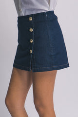 Ashley Denim Mini Skort