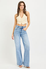 Tummy Control Bow Waistband Pant