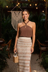 Claudia Metal Ring Halter Top