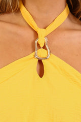 Claudia Metal Ring Halter Top