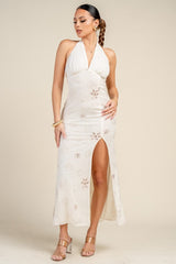Salma Halter Neck Maxi Dress