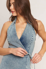 Laila Denim Skort Romper