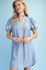 Isabella V-neck Mini Dress