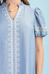 Isabella V-neck Mini Dress