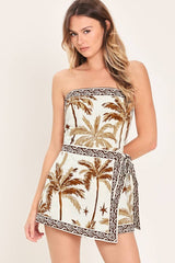 Iris Printed Skort Romper