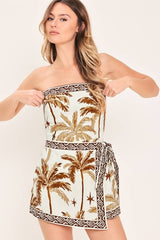 Iris Printed Skort Romper