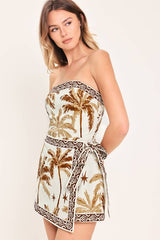 Iris Printed Skort Romper