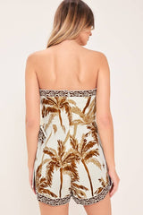 Iris Printed Skort Romper