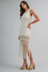 Crochet Knit Midi Dress